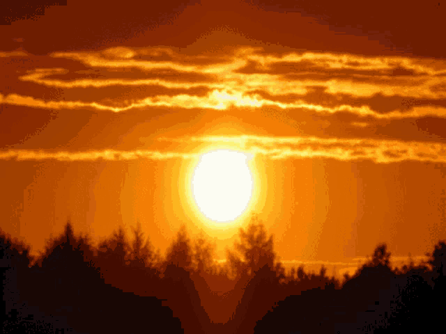 the sun is shining brightly in the sky