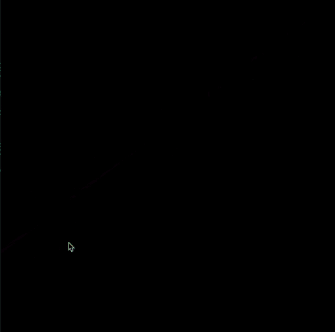 a black background with green dots on it and a green line