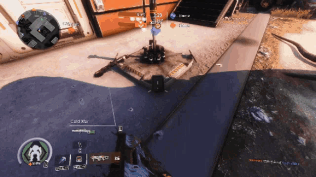 a screenshot of a video game with a person named cold war on the screen