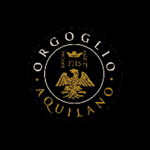 a logo for orgoglio aquilano with an eagle and crown