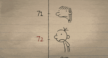 a drawing of a stick figure with the year 2001 written in red