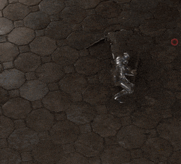 a statue of a horse is laying on a tiled floor