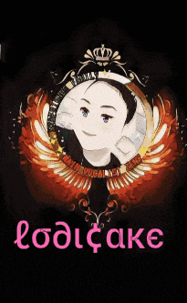 a picture of a woman with a crown on her head is surrounded by squares and the words " eodicake "