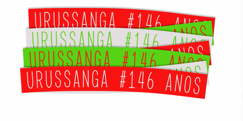 a red white and green sign that says urussonga # 146 anos