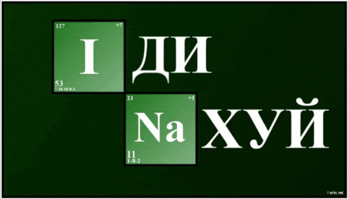 a green periodic table with the letters i and na written on it