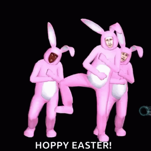 Easter Bunnies Pink Bunnies GIF - Easter Bunnies Pink Bunnies Dance GIFs
