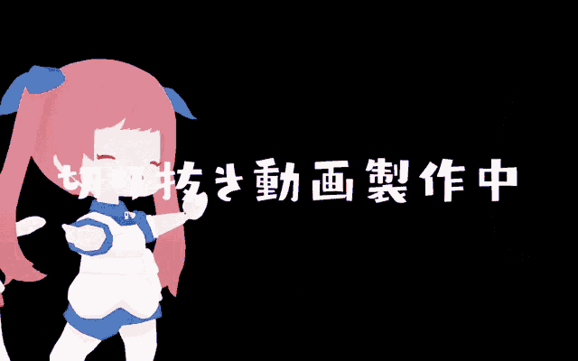 a cartoon girl with blue hair and a red bow on her head