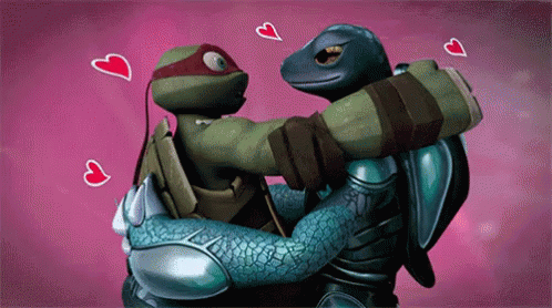 Tmnt Raph Mona Lisa Love GIF - Teenage Mutant Ninja Turtleshugs Love Yes GIFs