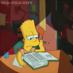 Bart Studying Stress GIF - The Simpsons Bart Simpson Assignments GIFs