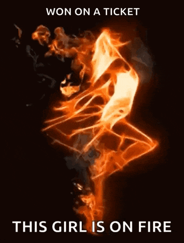 a poster that says this girl is on fire on it