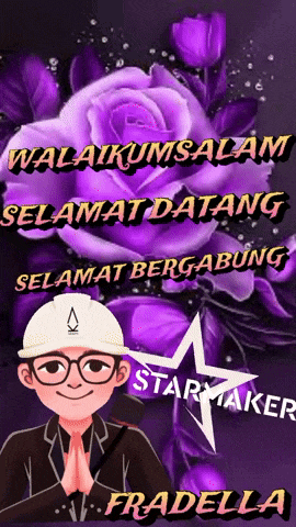 a cartoon of a man wearing a hard hat and glasses with purple flowers in the background