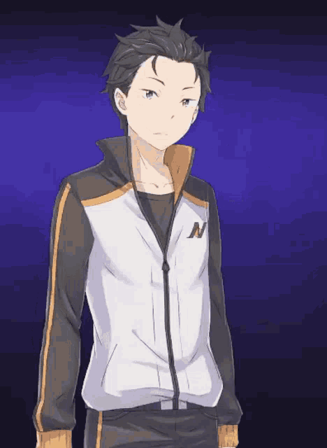 a cartoon character with the letter n on his shirt