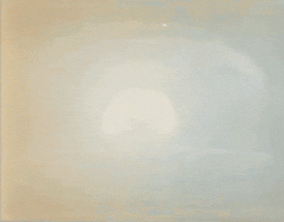 a painting of a cloudy sky with the word power on the bottom right