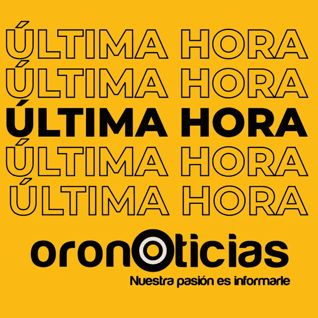 a black background with yellow letters that read ultima hora