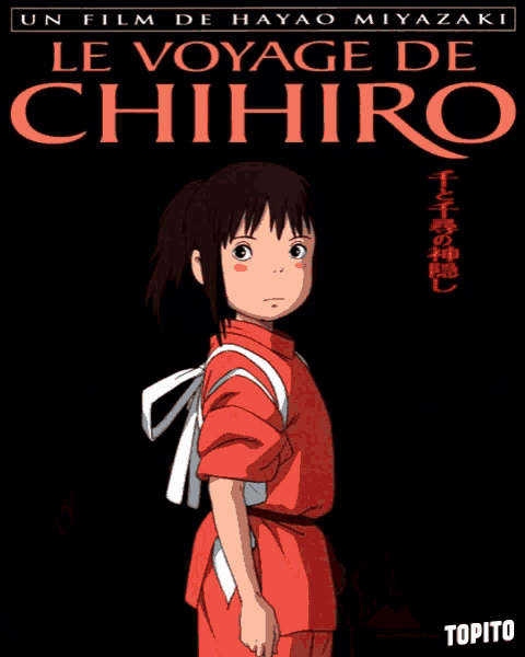 a movie poster for le voyage de chihiro with a girl on it