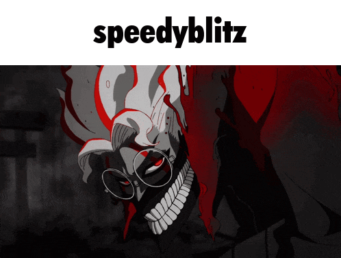 a poster with a skull and the words speedyblitz on it