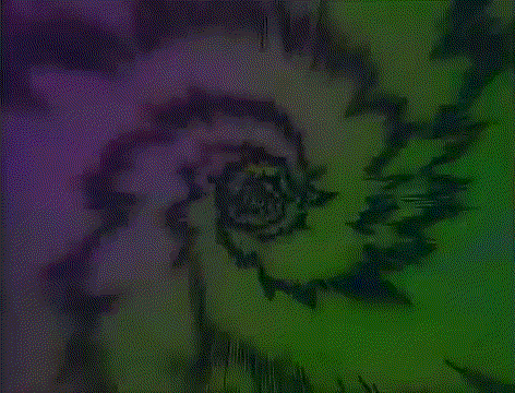 a colorful swirl with a purple center