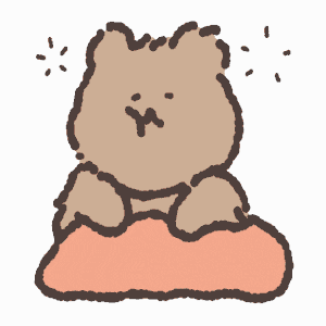 a drawing of a teddy bear sitting on a pillow