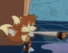 tails from sonic the hedgehog is smoking a cigarette in a cartoon