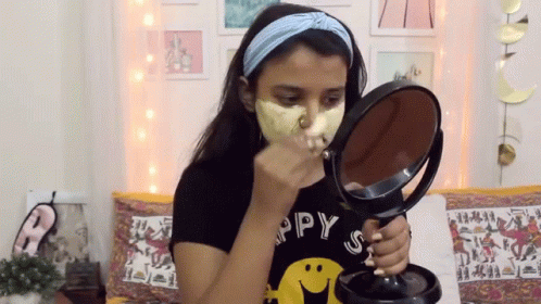 Face Mask Ayushi Singh GIF - Face Mask Ayushi Singh Creations To Inspire GIFs