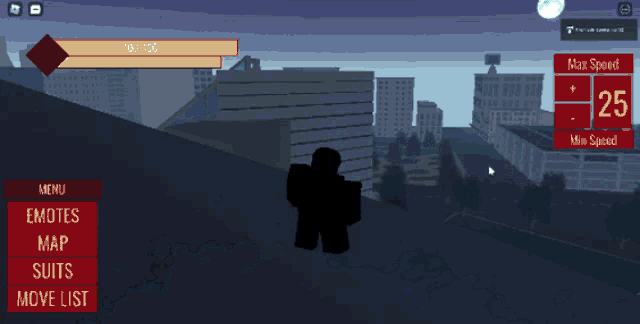a screenshot of a video game shows a character with a max speed of 25 and a min speed of 25