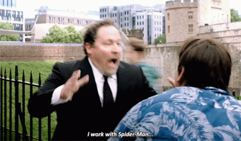 I Work With Spider Man Shouting GIF - I Work With Spider Man Spider Man Shouting GIFs