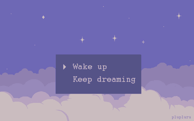 a purple background with the words wake up and keep dreaming written on it