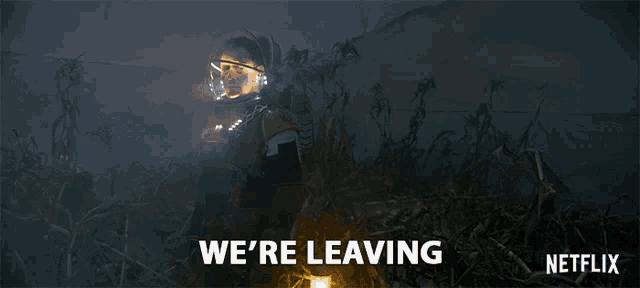 a netflix ad shows a man in a space suit
