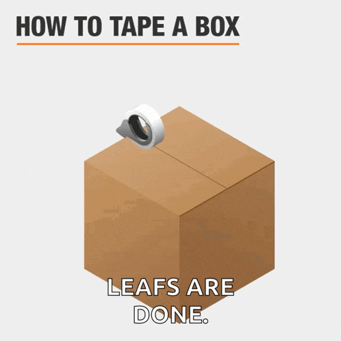 how to tape a box leafs are done is shown