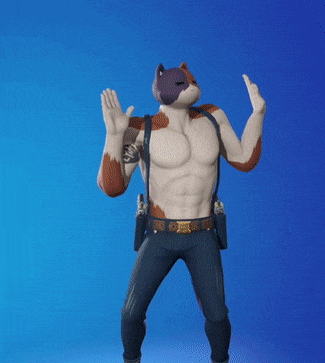 a statue of a cat with a tattoo on his arm that says ' i love you '