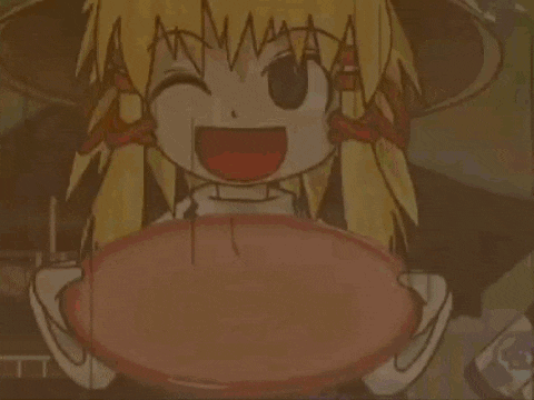 a girl in a straw hat is holding a red plate