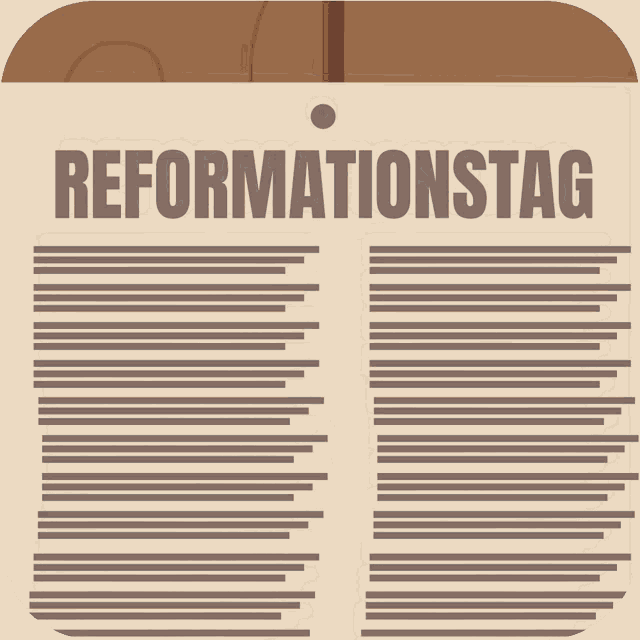 a sign that says reformationstag on it
