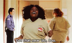 New Do Boo GIF - Orange Is The New Black Got That New Do Boo Excited GIFs