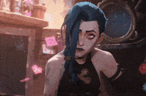 a woman with blue hair has a tattoo on her arm that says ' s ' on it