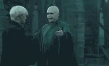 Most Awkward Hug In History GIF - Harry Potter Draco Malfoy Voldemort GIFs