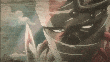 a close up of a person with a bandaged face