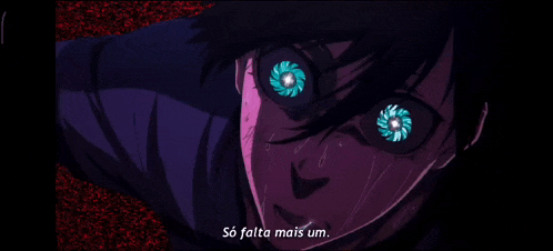 a close up of a person 's face with so falta mais um written below it