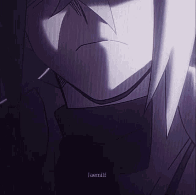 a close up of a person 's face with the name jaemilf written on the bottom