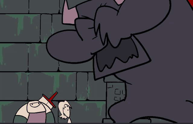 a cartoon of a woman blowing a trumpet with a fist coming out of it