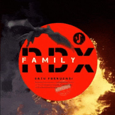 a red circle with the words family rdx