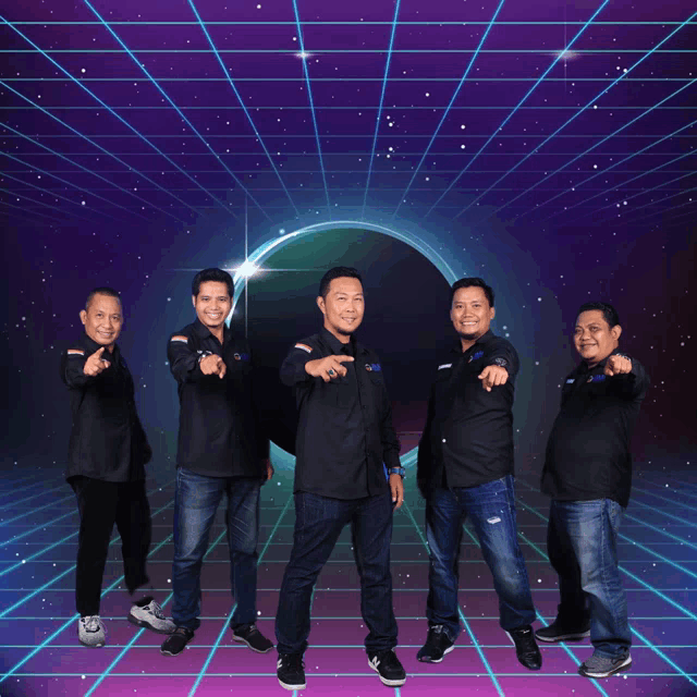 a group of men are posing for a picture and one of them is wearing a shirt that says ' jds '