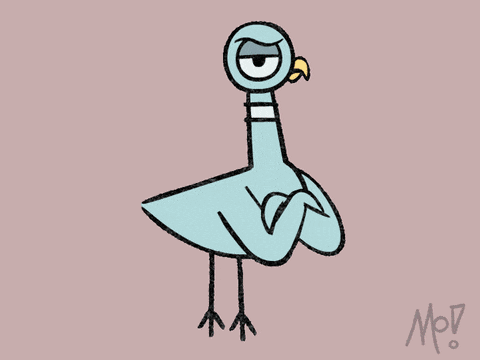 a drawing of birds with a target on their head