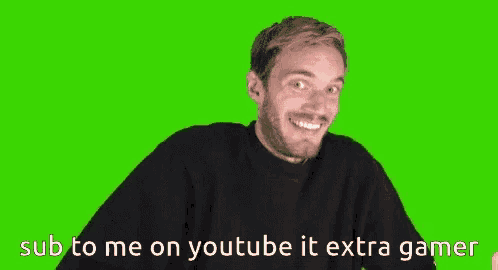 a man giving an ok sign with the words " sub to me on youtube it extra gamer "