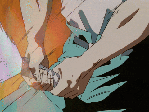 a close up of a person 's hand holding a sword