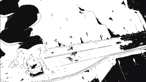 a black and white drawing of a person laying on the floor