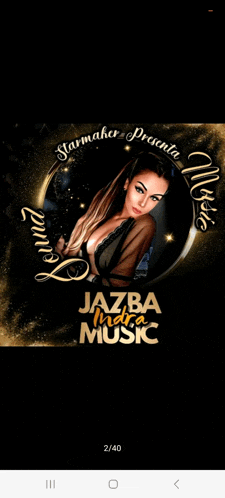 a picture of a woman in a circle that says jazba indre music