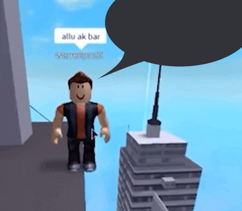 a cartoon character with a speech bubble that says " allu ak bar "