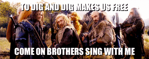 To Dig And Dig Makes Us Free Come On Brothers Sing With Me GIF - To Dig And Dig Makes Us Free Come On Brothers Sing With Me Diggy Diggy Hole GIFs