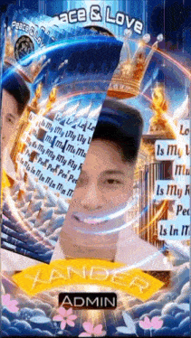 a poster of a man with the name admin