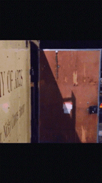 a close up of a door that says city of arts on it